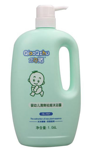 巧巧豬清涼祛痱沐浴露