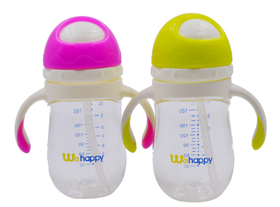 210ml旋轉(zhuǎn)蘑菇頭PA學(xué)飲杯紅色綠色