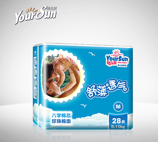 怡兒爽舒薄透氣紙尿褲M28片