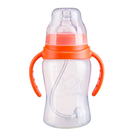 倍喜寬口弧形PP奶瓶270ml(橙色)