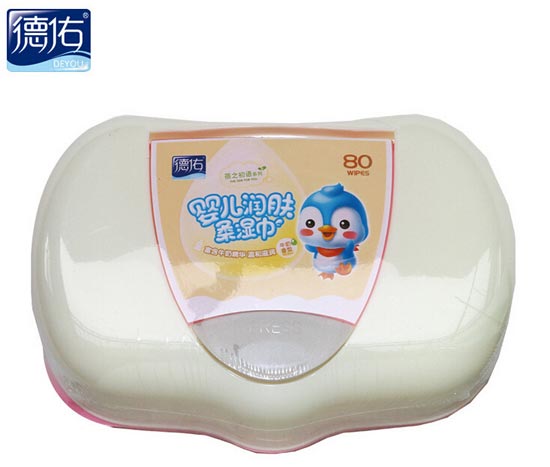 德佑潤(rùn)膚牛奶柔一次性yinge濕巾80抽