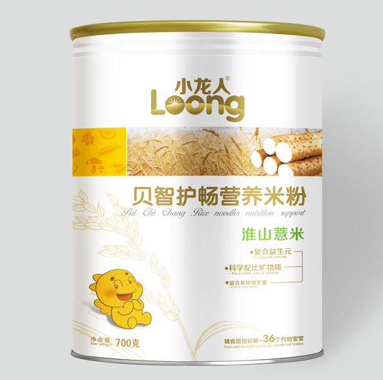 小龍人淮山薏米貝智護(hù)暢營養(yǎng)米粉聽裝
