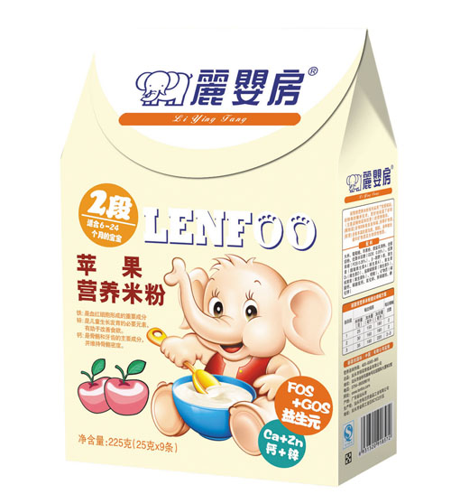 麗嬰房蘋(píng)果營(yíng)養(yǎng)米粉2段盒裝