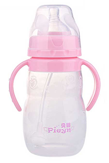 貝嬰硅膠奶瓶紅色