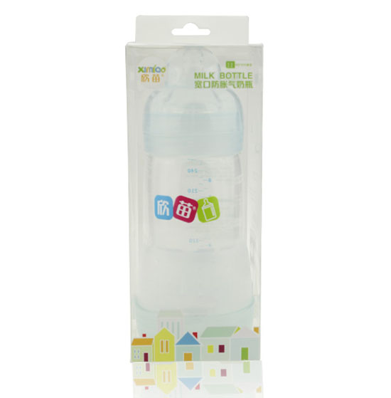 欣苗寬口立式環(huán)繞式高級防脹氣奶瓶
