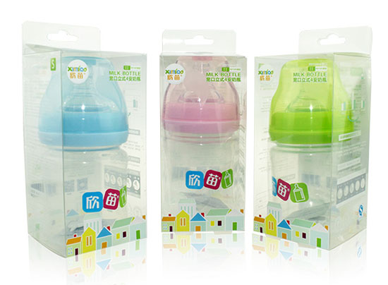 欣苗寬口立式4安PP奶瓶