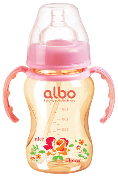 愛(ài)樂(lè)寶230mlPPSU寬口自動(dòng)奶瓶紅