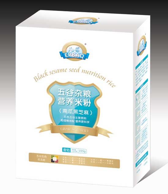 兒葆南瓜黑芝麻3段五谷雜糧營(yíng)養(yǎng)米粉盒裝