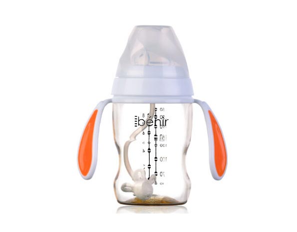 清素250ml寬口自動(dòng)PPSU奶瓶配變流量奶嘴-玫紅色