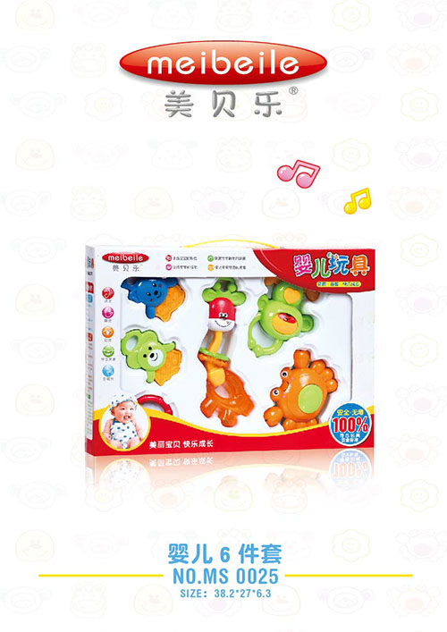 美貝樂(lè)yinge搖鈴6件套