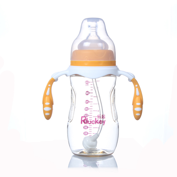 樂(lè)起寬口徑PPSU奶瓶黃色