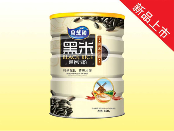 貝芝初黑米芝麻-黑米營養(yǎng)米粉聽裝