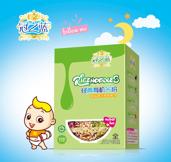 冠之藍(lán)經(jīng)典有機(jī)米粉(淮山蓮子)