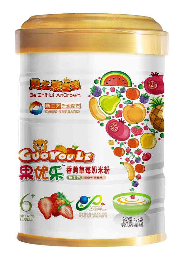 貝之惠果優(yōu)樂香蕉草莓奶米粉