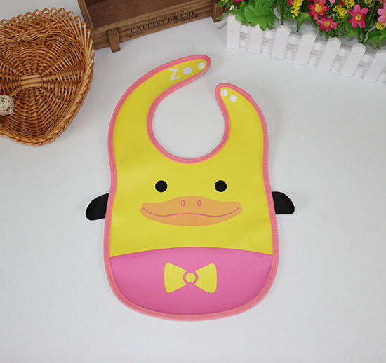 yinge童防水PVC軟塑料立體圍嘴鴨子