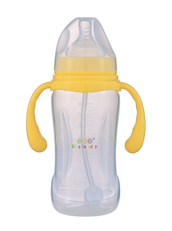 小孩國(guó)寬口自動(dòng)柳葉形PP奶瓶280ML