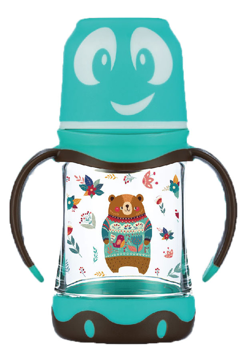 紐優(yōu)特麗透奶寬口tritan奶瓶180ml綠色