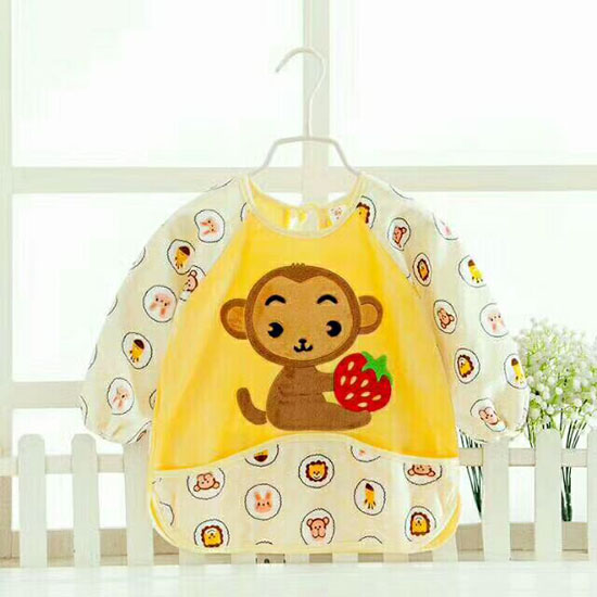 淘貝貓寶寶防水罩衣-黃色花紋款.jpg 淘貝貓寶寶防水罩衣-黃色花紋款.jpg