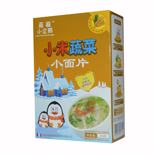 南極小企鵝小米蔬菜小面片豎盒204g.jpg 南極小企鵝小米蔬菜小面片豎盒204g.jpg