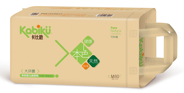 卡比酷大環(huán)腰本色嬰兒紙尿褲M(mǎn)60