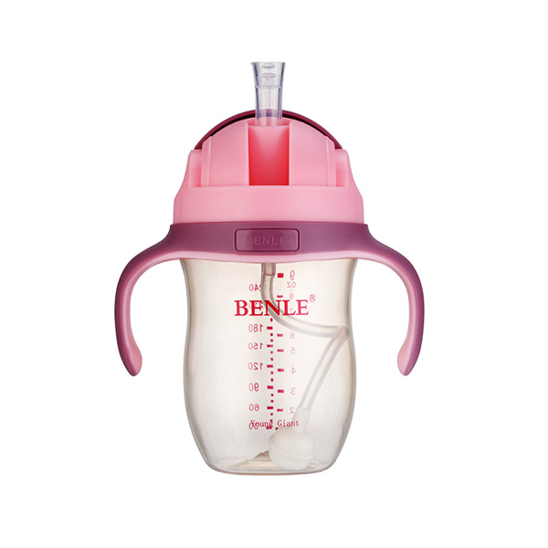 BENLE貝恩樂(lè)廣口徑帶手柄PPSU吸管水杯280ML粉色.jpg BENLE貝恩樂(lè)廣口徑帶手柄PPSU吸管水杯280ML粉色.jpg