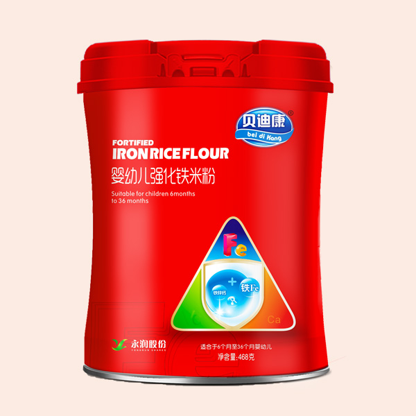 貝迪康嬰幼兒強(qiáng)化鐵米粉聽裝