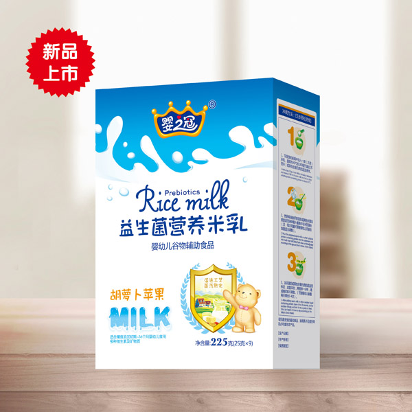 嬰之冠益生菌營養(yǎng)米乳 胡蘿卜蘋果 盒裝