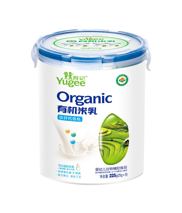 育記有機(jī)米乳-鐵鋅鈣核桃225克樂扣裝