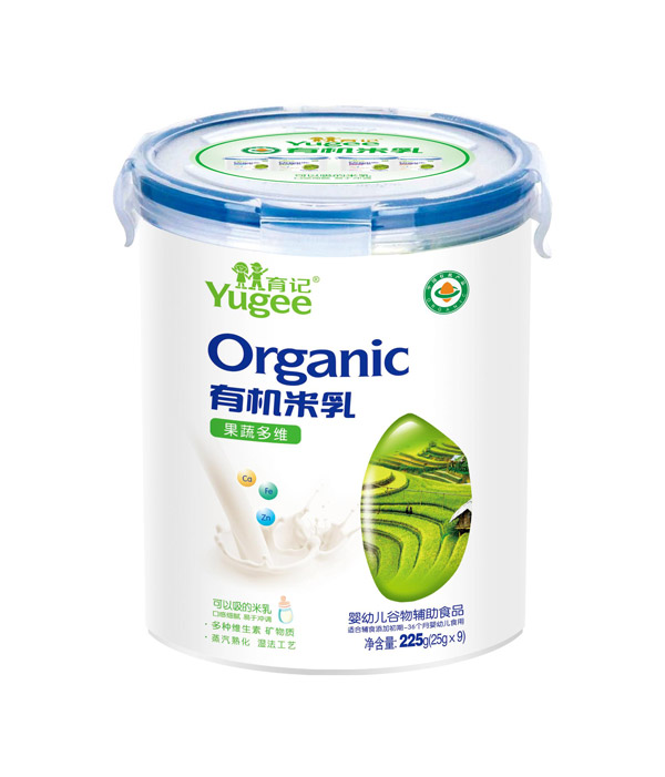 育記有機(jī)米乳-果蔬多維225克樂扣裝