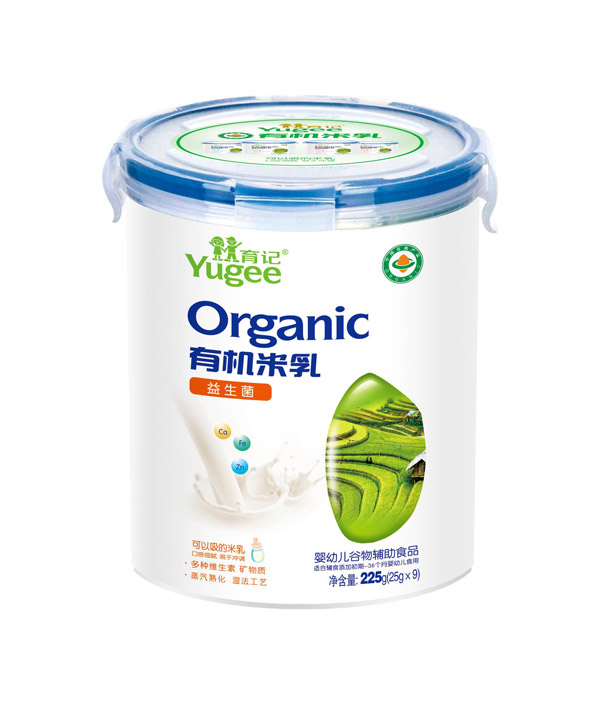 育記有機(jī)米乳-益生菌225克樂扣裝