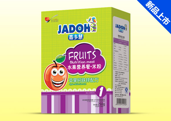 嘉多慧蘋果鈣鐵鋅-水果營(yíng)養(yǎng)餐米粉(盒)