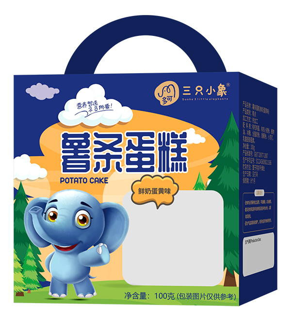 多可三只小象薯條蛋糕 鮮奶蛋黃味