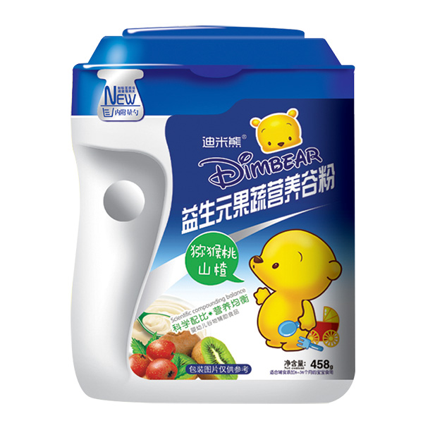 迪米熊益生元果蔬營養(yǎng)谷粉-獼猴桃山楂桶裝