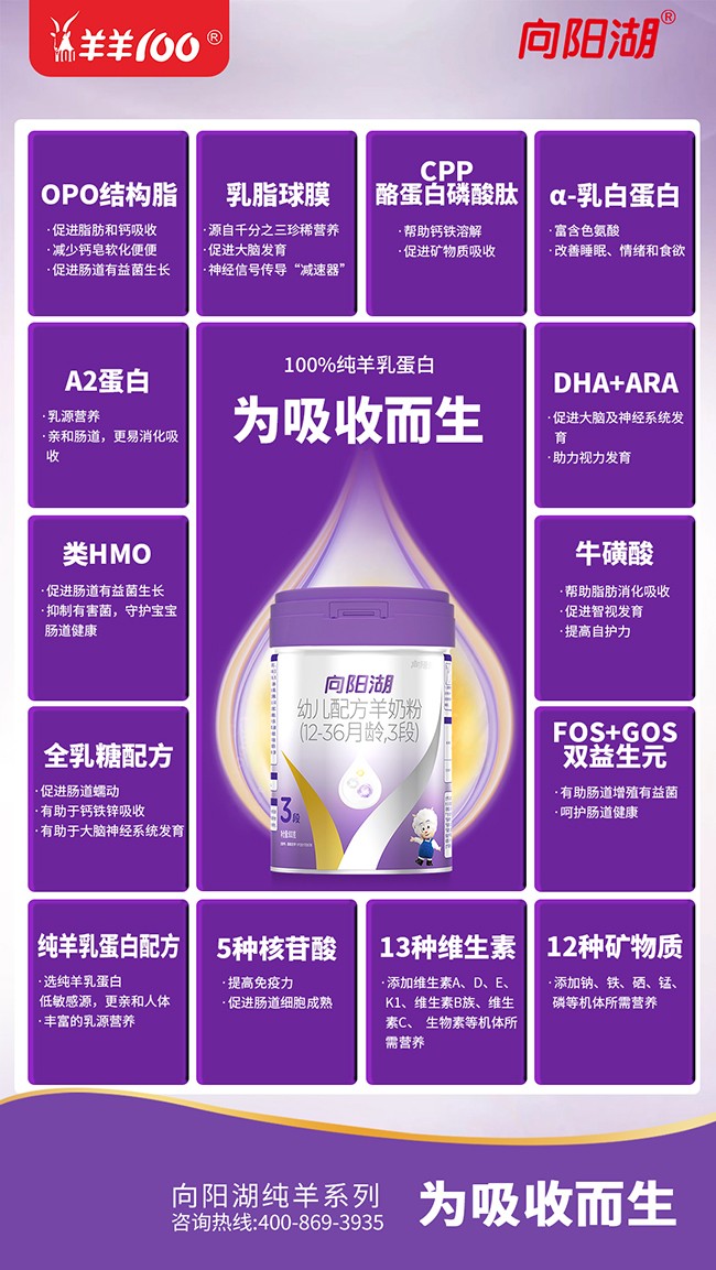 向陽湖嬰幼兒配方羊奶粉