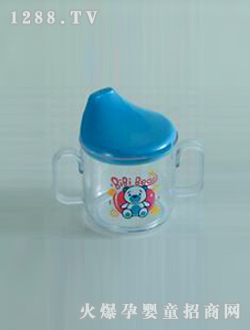 藍蓋透明學飲杯