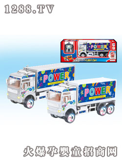 仁達音樂、閃燈搖擺貨柜車