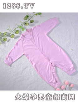 迪迪40支素色雙面布印花啡啡小點(diǎn)長(zhǎng)袖對(duì)襟哈衣