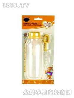 日康帶勺PP奶瓶（大號）