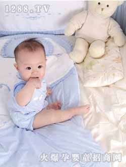 潤嬰寶連體哈衣藍色