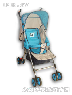 小貝樂兒童傘柄車T-108藍色