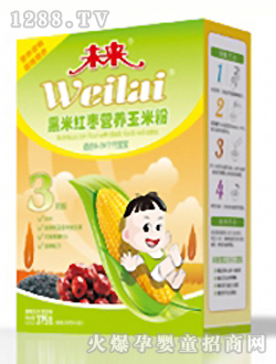 未來牌黑米紅棗營養(yǎng)玉米粉3段375g