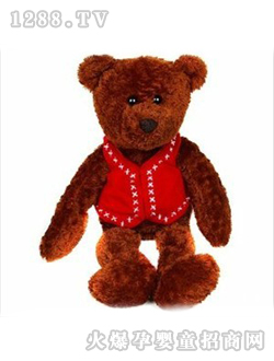 瑞奇比蒂外貿泰迪熊紅馬甲