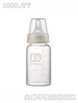 樂(lè)樂(lè)寶貝5安標(biāo)口晶鉆玻璃奶瓶