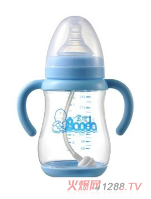 寶德yinge自動PP奶瓶240ml藍(lán)