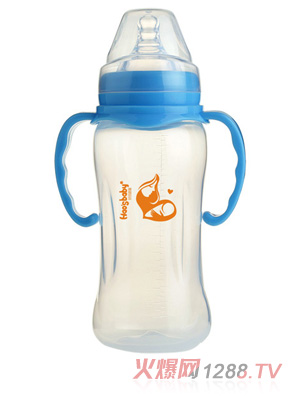 好氏嬰童藍色標口雙柄PP奶瓶