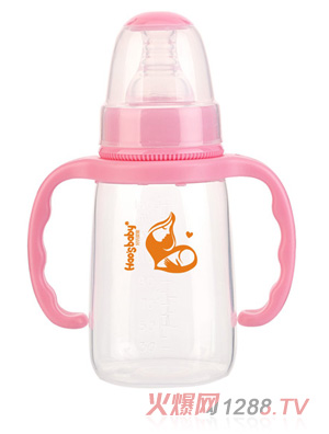 好氏嬰童粉色標口PP奶瓶