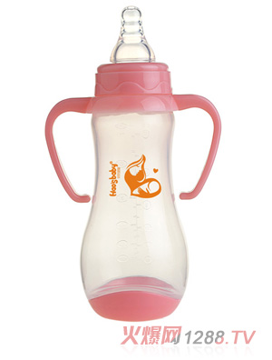 好氏嬰童粉色標口PP奶瓶