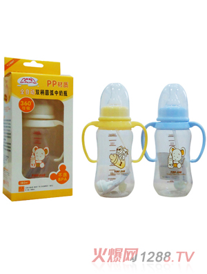 嬰健PP180ml全自動雙柄中圓弧奶瓶