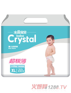 水晶寶貝超級薄yinge紙尿褲XL22