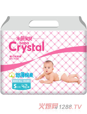 水晶寶貝舒薄棉柔yinge紙尿褲S42